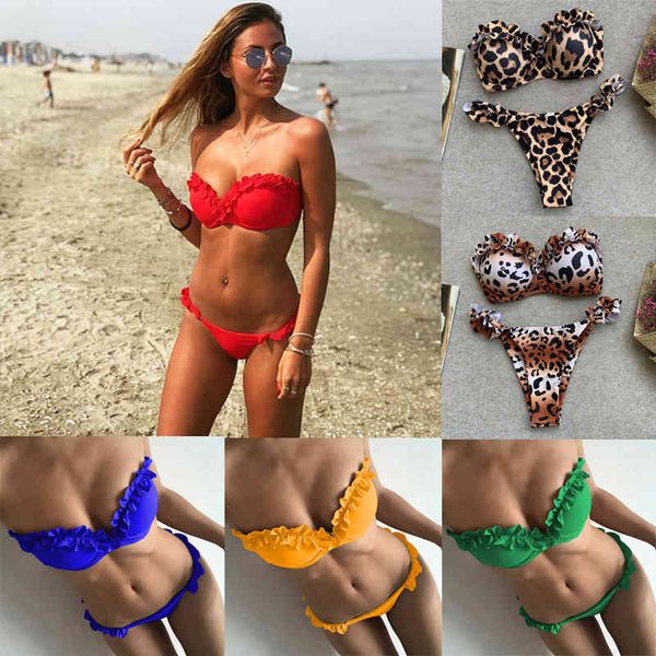 

ladies swimwear with ruffles bikini swimming suit for women beach wear women strapless swimsuit sports bandage tankini, White;black