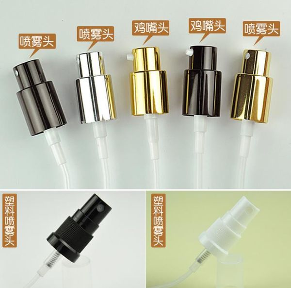 

bottle caps silver black aluminum lid mist spray pump head cover 18mm glass bottle neck applicable perfume bottle sprayer sn173