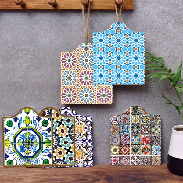 

creative ceramic coaster heat transfer thermal insulation mat slip water absorbing meal