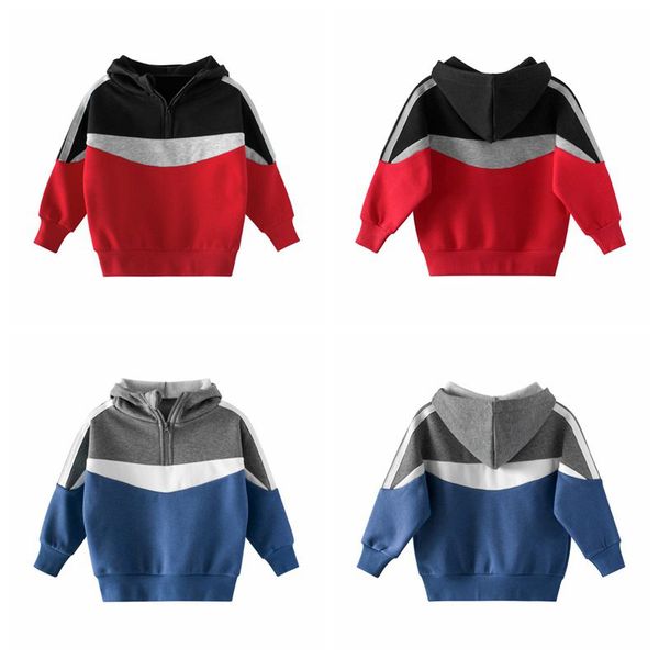 

hoodies for baby kids designer wool coat casual long sleeve hooded sweatshirts fashion boys girls blouse streetwear cgy134, Black