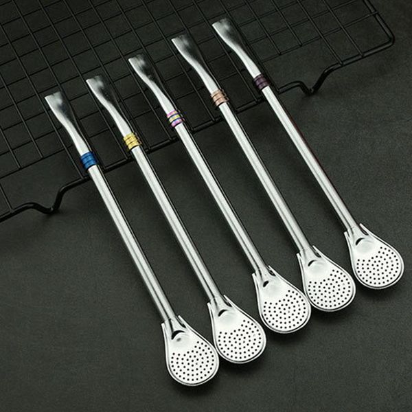 

drinking straw stainless steel yerba mate gourd bombilla filter spoons reusable metal pro tea tools bar accessories straws