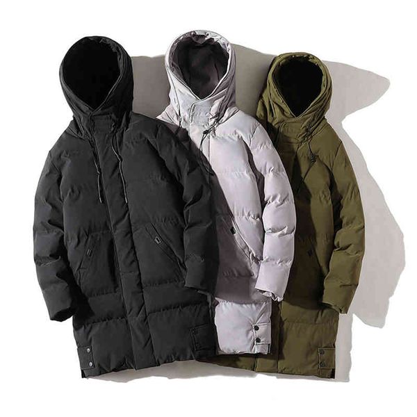 

men's long coat large size 7xl 8xl winter cotton padded et oversize husband hood parka outerwear thick warm windbreaker male, Black