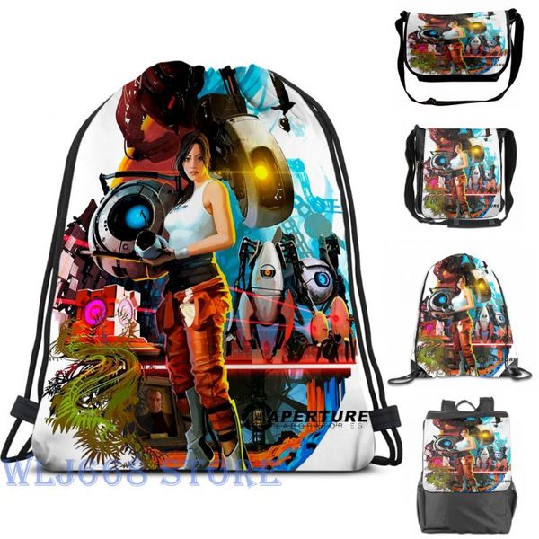 

backpack funny graphic print shoulder bags women portal 2 single travel for men gym bag
