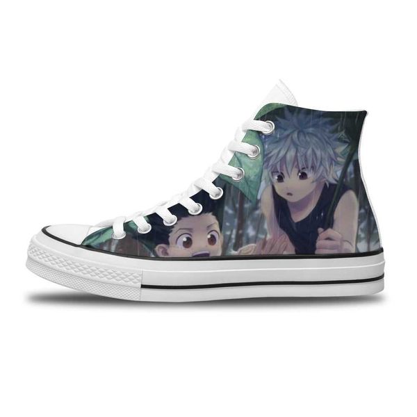 

hunter x hunter japanese diy breathable cartoon running non-slip for man fashion trend high-canvas shoes