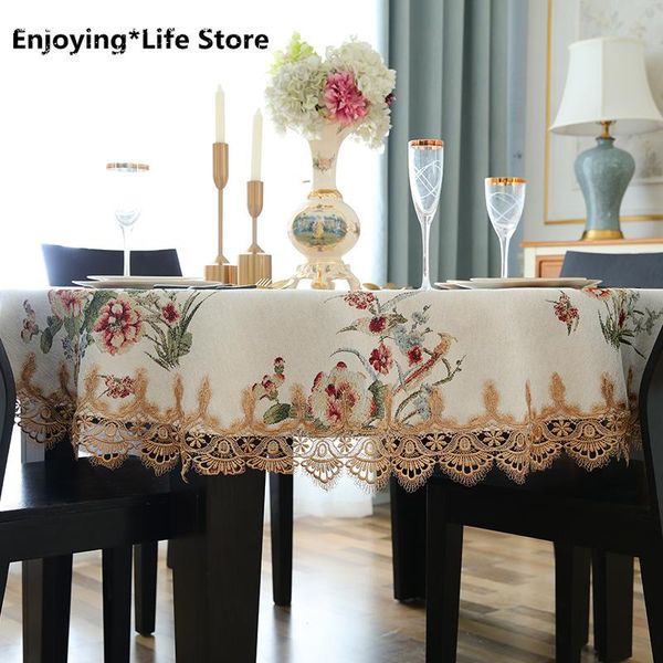 

table cloth european round tablecloth home decoration christmas cover wedding