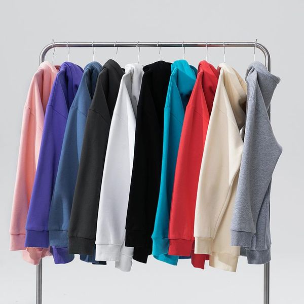 

men's hoodies & sweatshirts fashion brand men woman solid color autumn winter fleece hip hop hoody male casual, Black