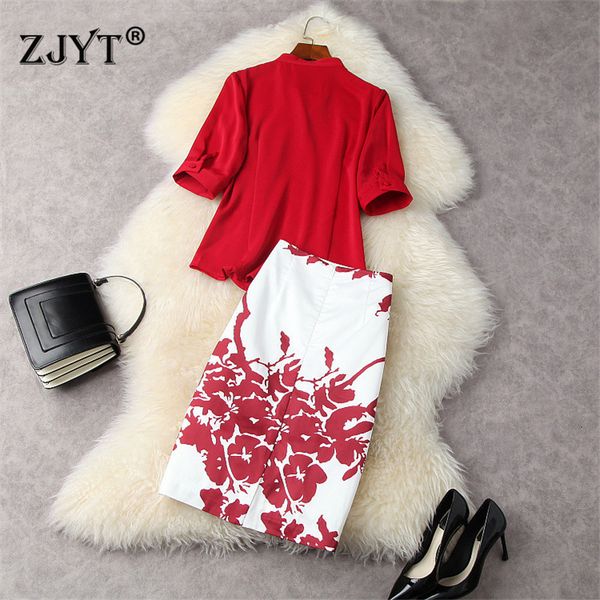 

women's tracksuits summer mode designers elegant women's ensemble track ladies'office 2 piece outfits party red blouse and pe, Gray
