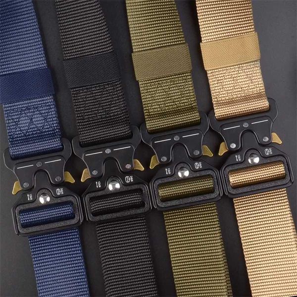 

belts 125-140cm waist tactical belt nylon outdoor men's army, Black;brown