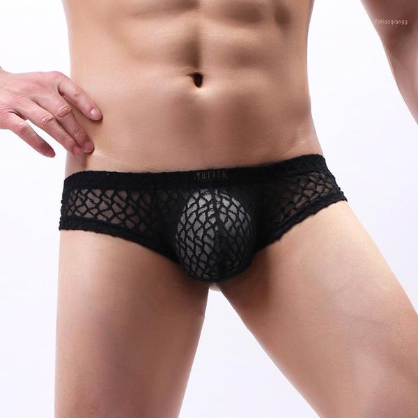 

underpants men's cotton mesh briefs breath solid color panties man gay underwear fashion modal men, Black;white