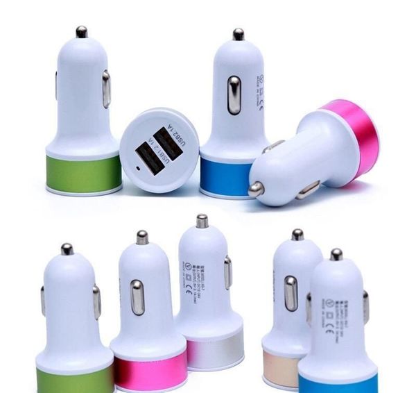

2021 new dual 2 port usb car charger 5v dc fast ship