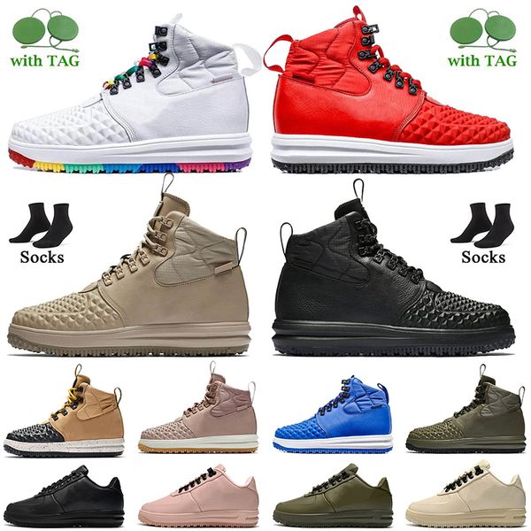 

outdoor platform forcing one running shoes women men lunar 1 duckboot mens trainers white multi red particle pink triple black tan medium ol, White;red