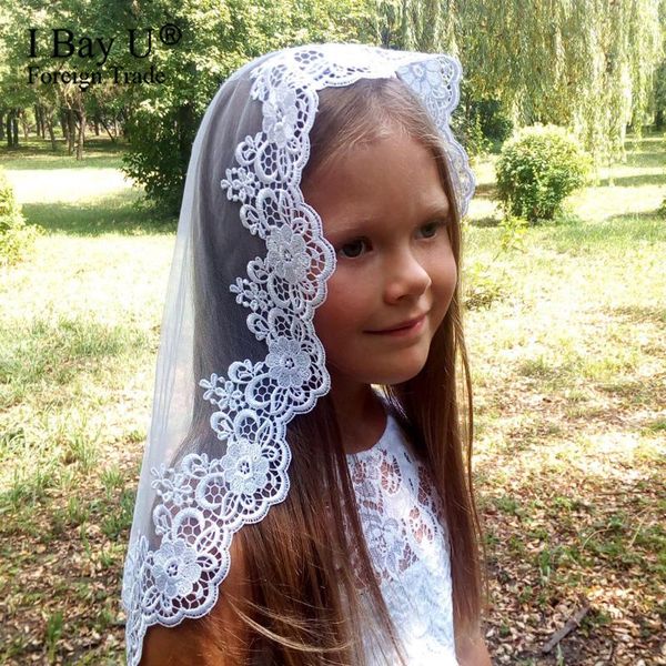 

bridal veils church white lace mantilla first holy communion veil flower girl for princess floret edgecommunion accessory catholic, Black