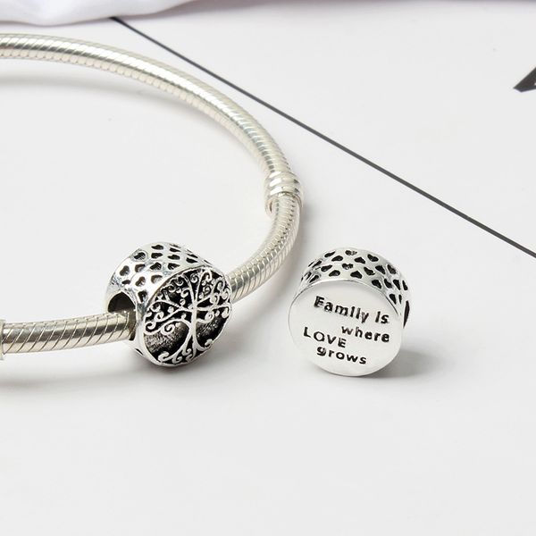 

fashion 925 sterling silver diy fine like tree of life round shape beads fit original pandora charm bracelet jewelry making 562 q2, Golden;silver