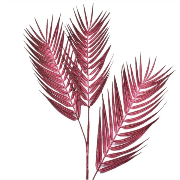 

decorative flowers & wreaths simulation plant 3 fork iron leaves home wedding el decoration pography props flower arrangement resin art