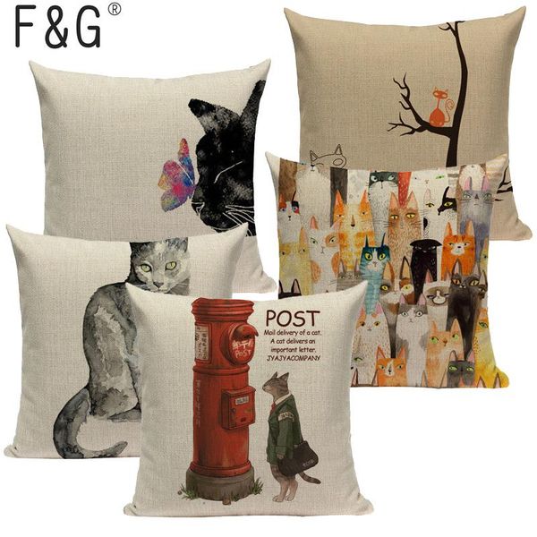 

cushion/decorative pillow cat home decor cushion cover square 45x45cm throw couch car sofa customed printed case