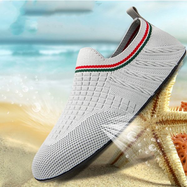 

aqua socks shoes men women light breathble swimming water shoes outdoor beach sandals nonslip river sea diving sneakers, Black
