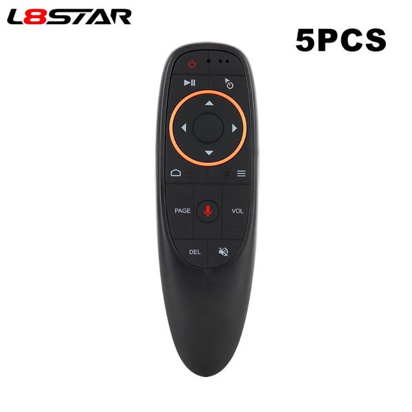 

remote controlers 5pcs/lot g10s air mouse android tv gyro voice search microphone smart control 2.4g wireless ir for beelink gt1