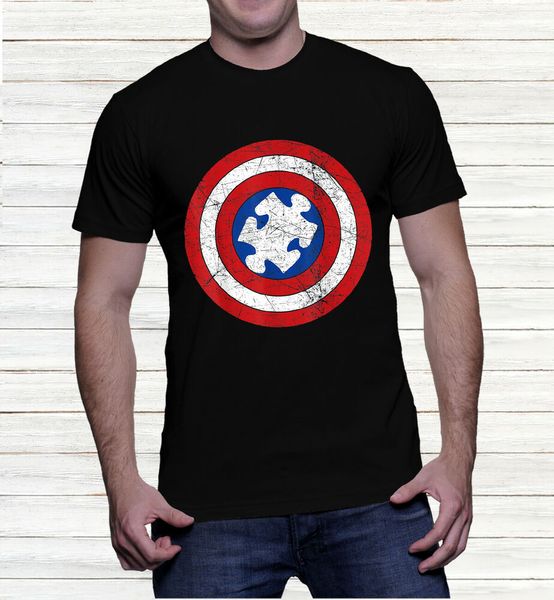 

vintage autism t-shirt, White;black