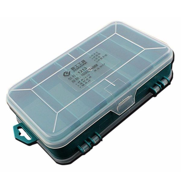 

storage boxes & bins penggong 13 grids tool box double-side toolbox organizer multifunction case for small components