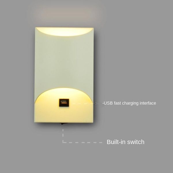 

wall lamps for bedroom usb charging with switch creative simple modern living room dining bedside lights sconce