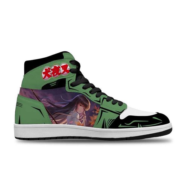 

2021 japanese anime inuyasha diy breathable running non-slip basketball shoes for man fashion sneakers high basketball shoes non slip