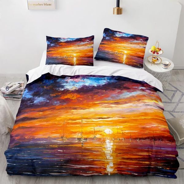

bedding sets painting set single twin full  king size graffiti bed aldult kid bedroom duvetcover 3d anime 013