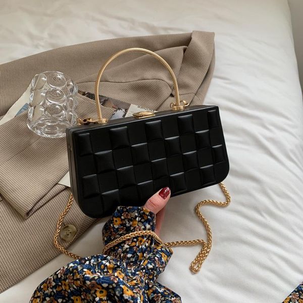 

cross body casual chocolate box bag 2021 fashion one-shoulder chain korean version ladies portable small square