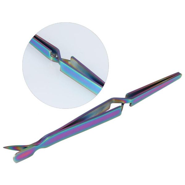 

eyebrow tools & stencils 1pc professional nail art sculpture tweezers clip pincher tool multifunction durable for (colorful)