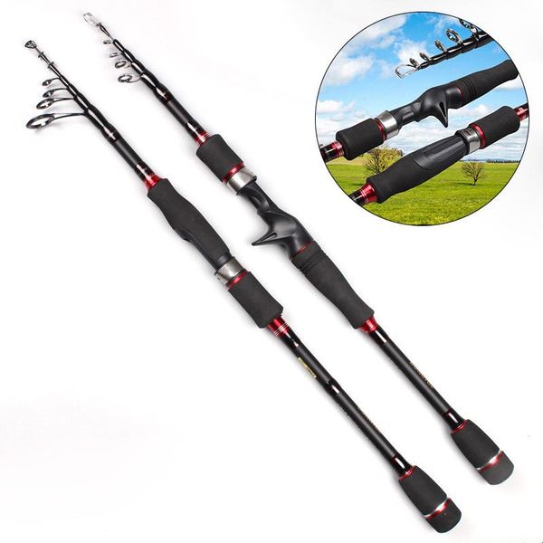 

lure fishing rod spinning casting type anti-scratch paint 99% carbon 1.98m/2.1m/2.4m/2.7m portable boat rods