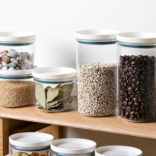 

storage bottles & jars 1pc kitchen organizer box jar case food set vacuum lid pantry bottle spice legume spaghetti rice cereals