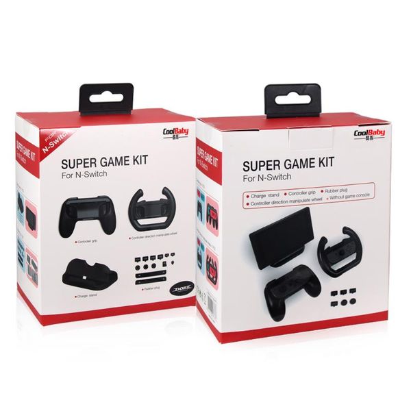

game controllers & joysticks super kit black charging dock controller grip rubber plug wheel for switch ns n-switch console joy-con