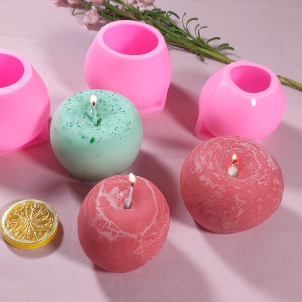 

craft tools christmas apple silicone mold diy candle plaster mousse cake making soap form
