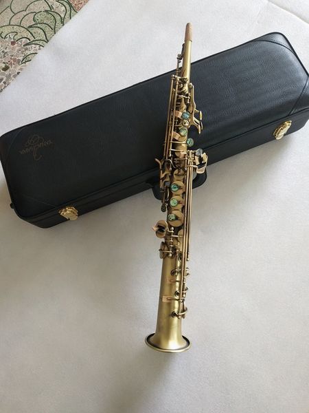 

soprano saxophone yanagisawa s-991 antique brass b flat music professional grade same accessories