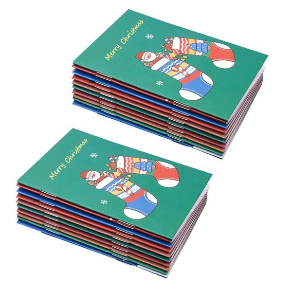 

gift wrap 24pcs cartoon notepads christmas theme pocket notebooks (random color)