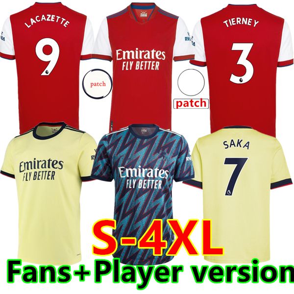 

size:s-4xl arsen 21 22 gunners soccer jersey pepe nicolas ceballos henry guendouzi smith rowe willian tierney odegaard saka thomas fans+play, Black;yellow