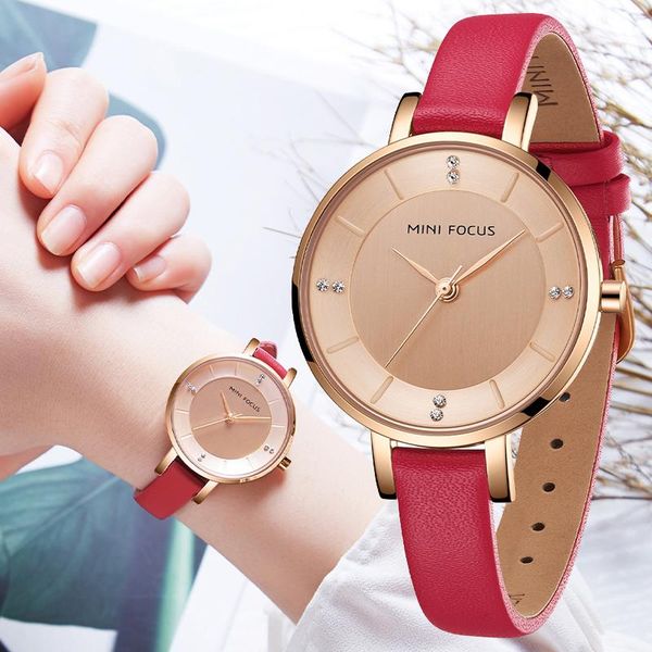 

wristwatches minifocus brand watch women quartz wristwatch girls luxury leather ladies watches life waterproof clock gifts womans reloj, Slivery;brown