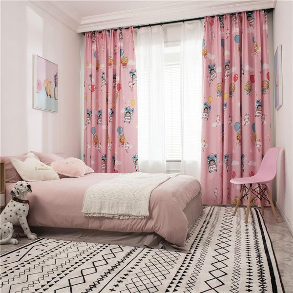 

curtain & drapes pink color window curtains for girl living room kids children bedroom kitchen soft hand feeling custom made