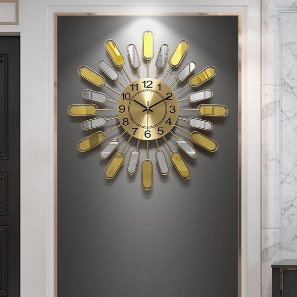 

wall clocks modern light luxury clock living room creative art fashion personalized household silent