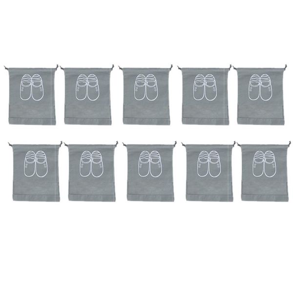 

storage bags 10pcs waterproof shoes bag pouch travel non-woven laundry organizador portable tote drawstring