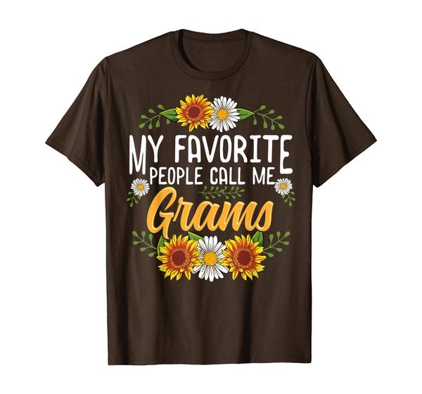

my favorite people call me grams shirt thanksgiving gifts t-shirt, White;black
