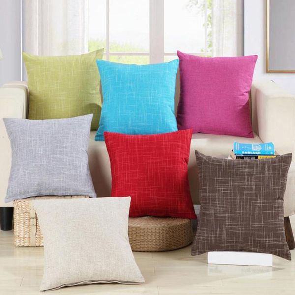 

pillow decorative throw case colorful cotton linen covers sofa cushion pillowcase home decor