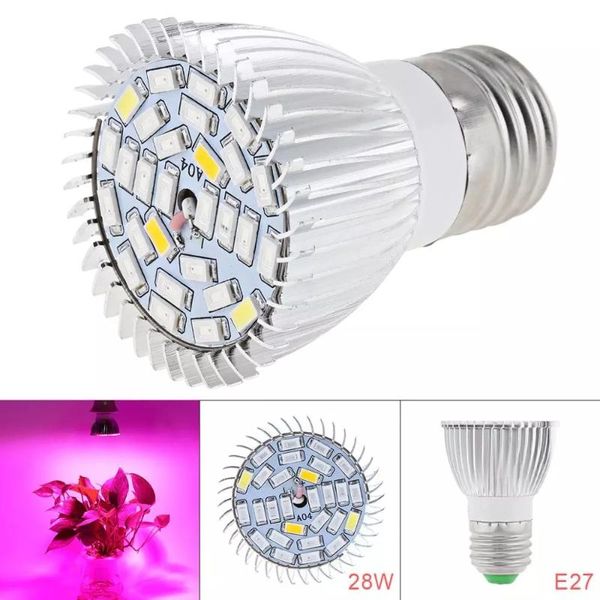 

universal led plant grow light bulb 24w / 28w 50w 80w e27 red blue warm infrared uv growing lamp for hydropon lights