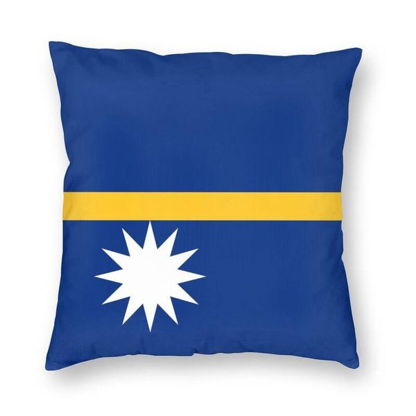 

cushion/decorative pillow nauru flag cushion cover sofa living room square throw 40x40cm