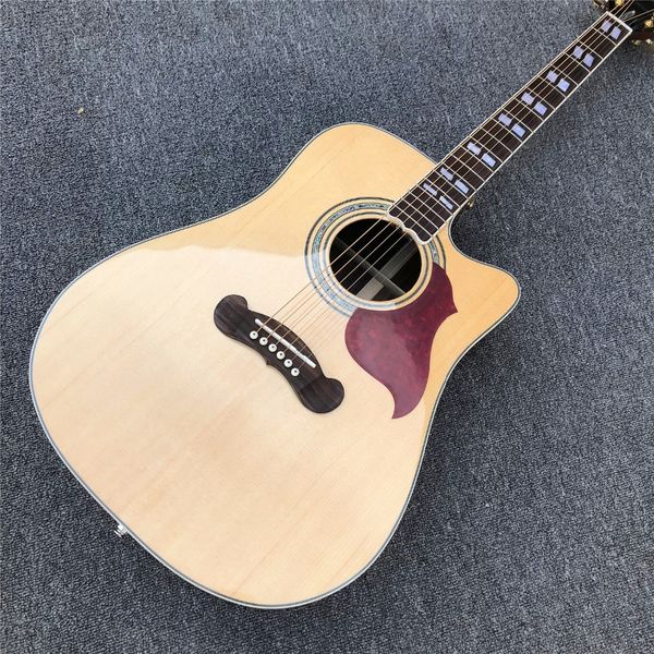 41 inç kesit söz yazarı Deluxe Stüdyo Akustik Gitar Katı Ladin Üst Rosewood-Vücut Guitare Acoustique Gülağacı Klavye ile
