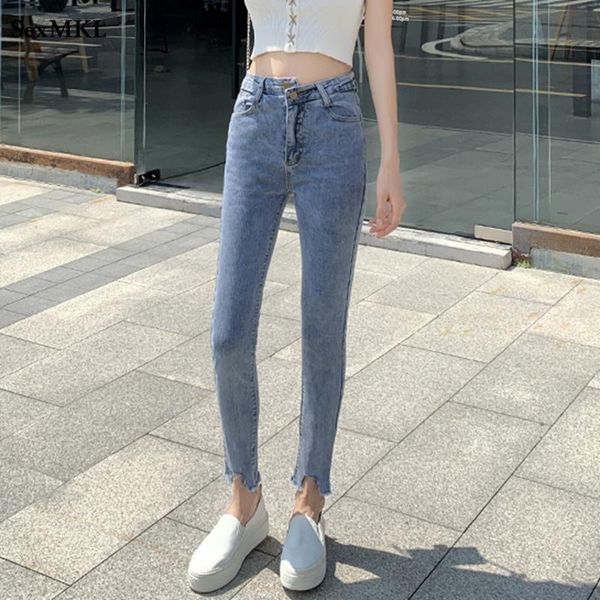 

women's pants & capris plus size skinny jeans womens 2021 fashion high waist denim jean streetwear korean slim winter casual women clot, Black;white