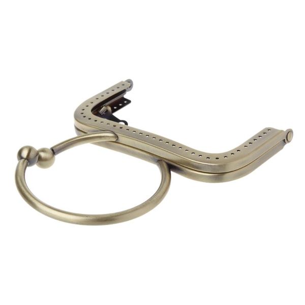 

storage bags 1pc vintage metal purse bag frame kiss clasp lock with handle 12.5cm