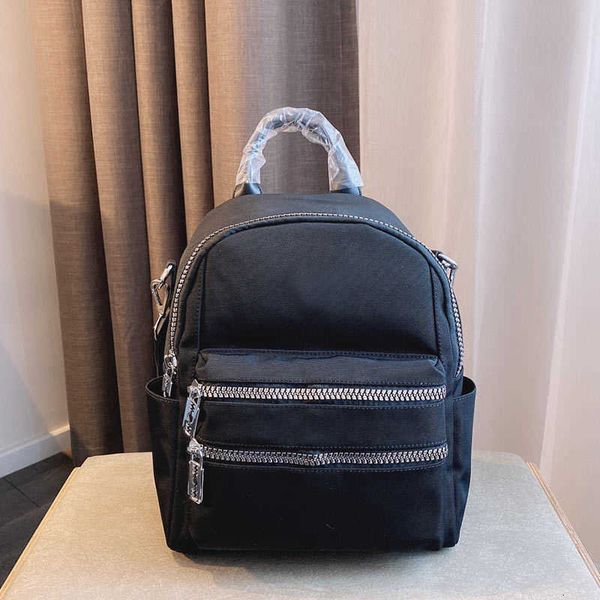 

nylon backpack retro trend crossbody bag lady knapsack big pocket school backpack drawstring bag wide shoulder starp big pocket