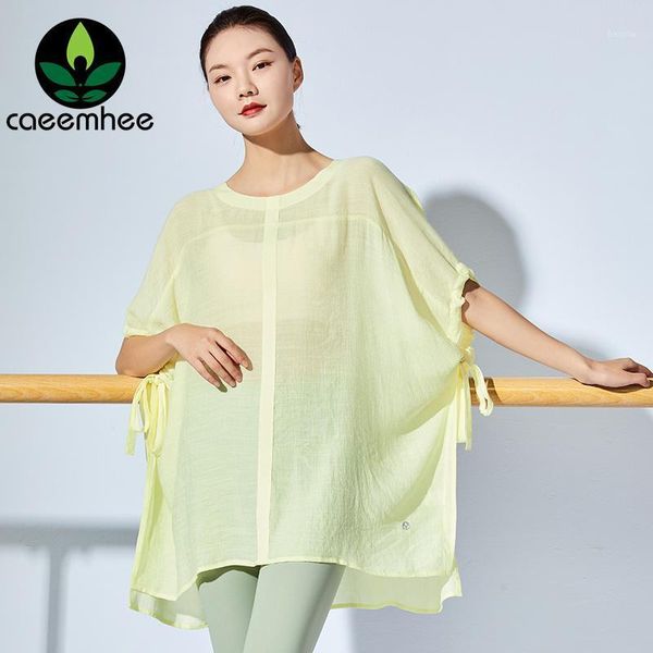 

yoga outfit caeemhee summer casual loose shirts women sport short sleeve fitness shirt athletic t-shirts running workout