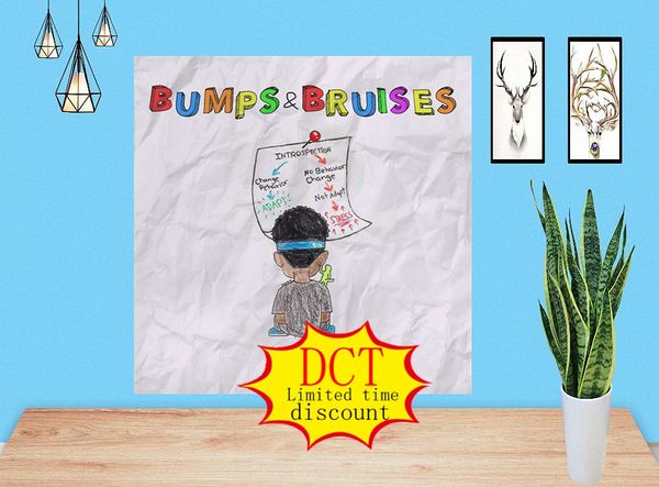 

bumps & bruises ugly god album poster rap music cover silk art print