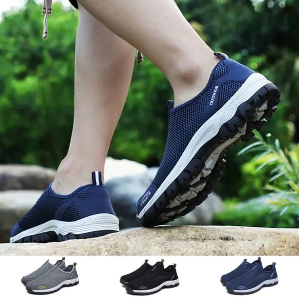 Homens de verão sapatos casuais mocassins Nova malha confortável sneakers masculino moda respirável slip-on caminhando sapatos zapatillas